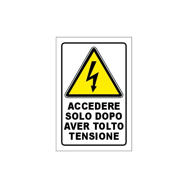 ACCENDERE SOLO DOPO AVER TOLTO LA TENSIONE 120x180 mm