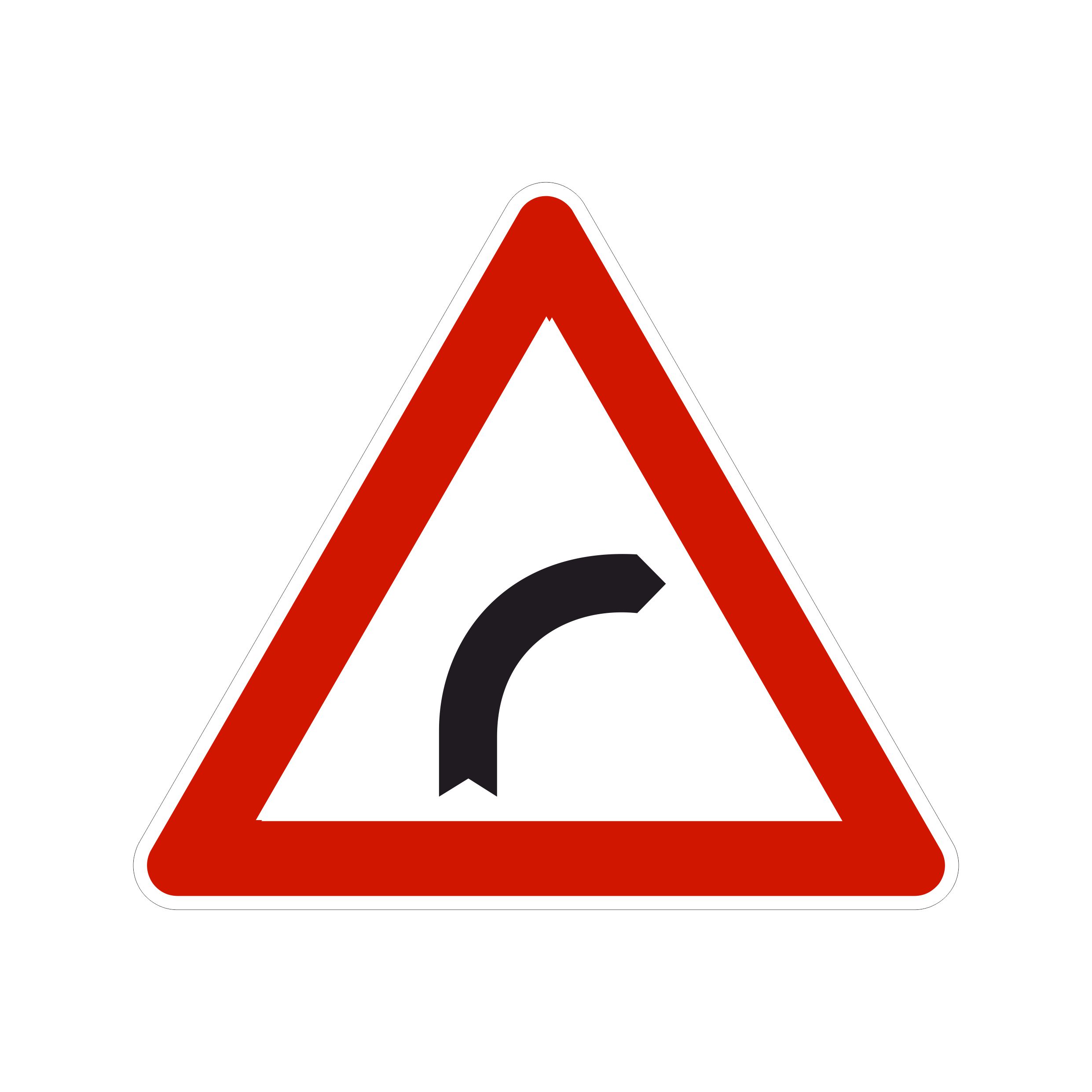 CURVA PERICOLOSA A DESTRA LATO 90 CM