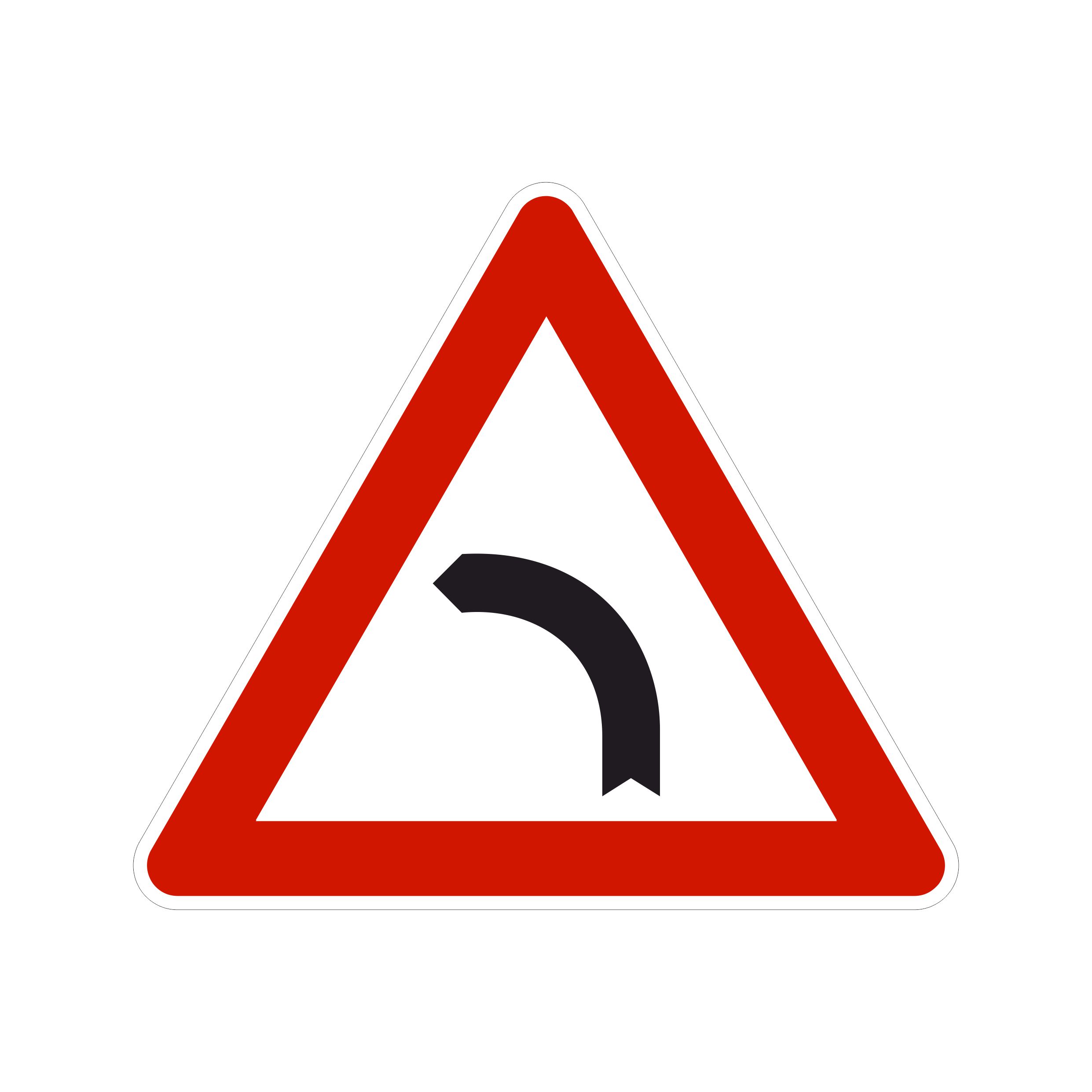CURVA PERICOLOSA A SINISTRA LATO 90 CM