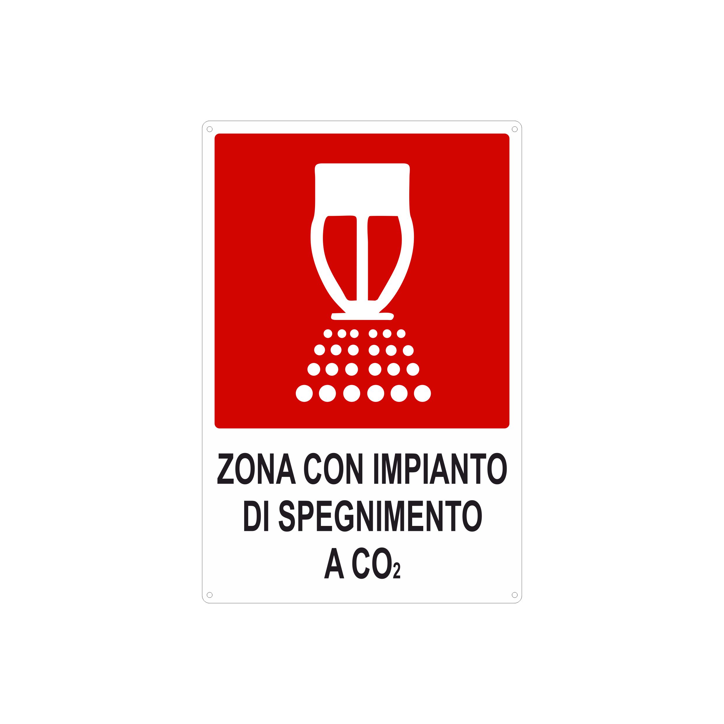 ZONA CON IMPIANTO DI SPEGNIMENTO A CO2 200X300 MM