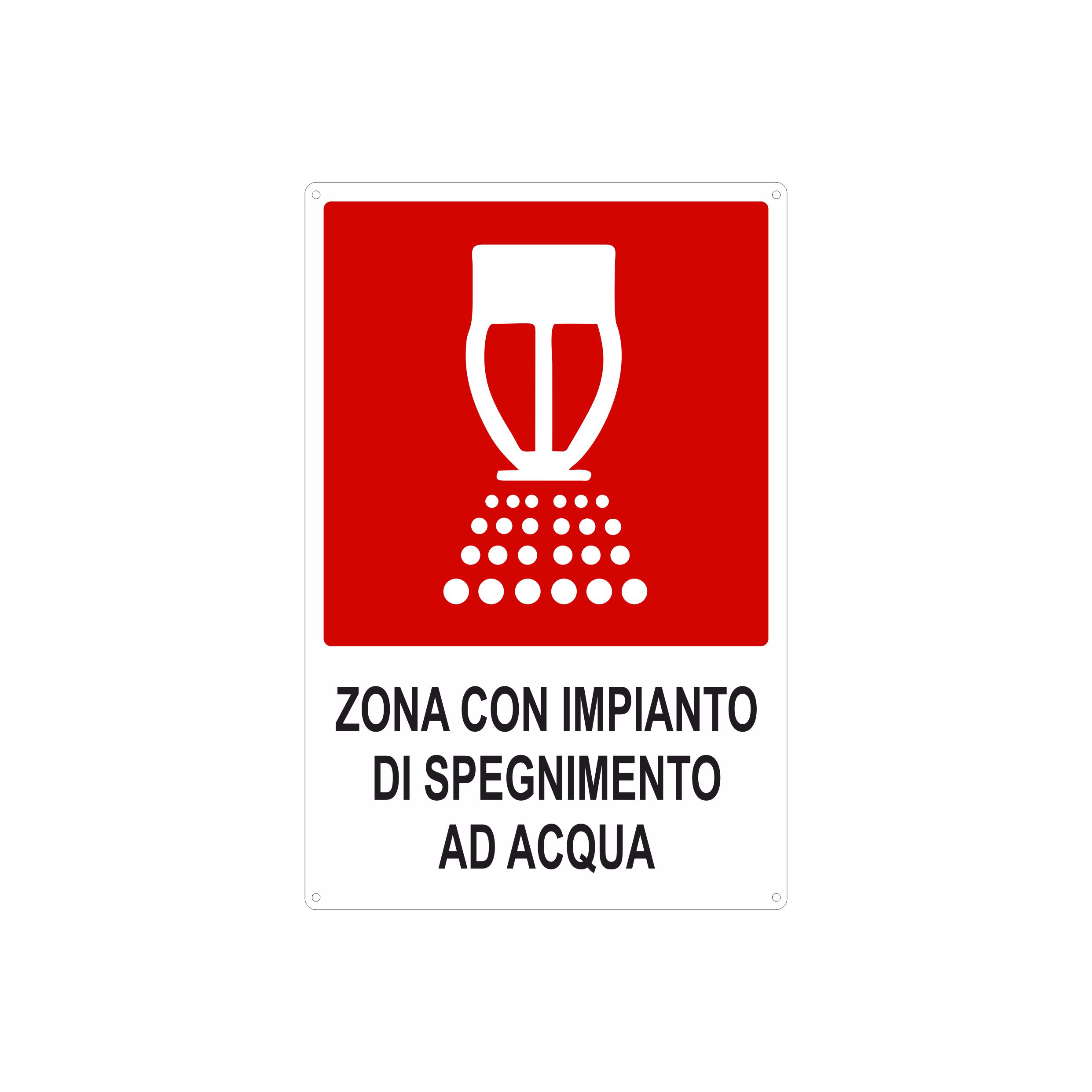 ZONA CON IMPIANTO DI SPEGNIMENTO AD ACQUA 200X300 MM