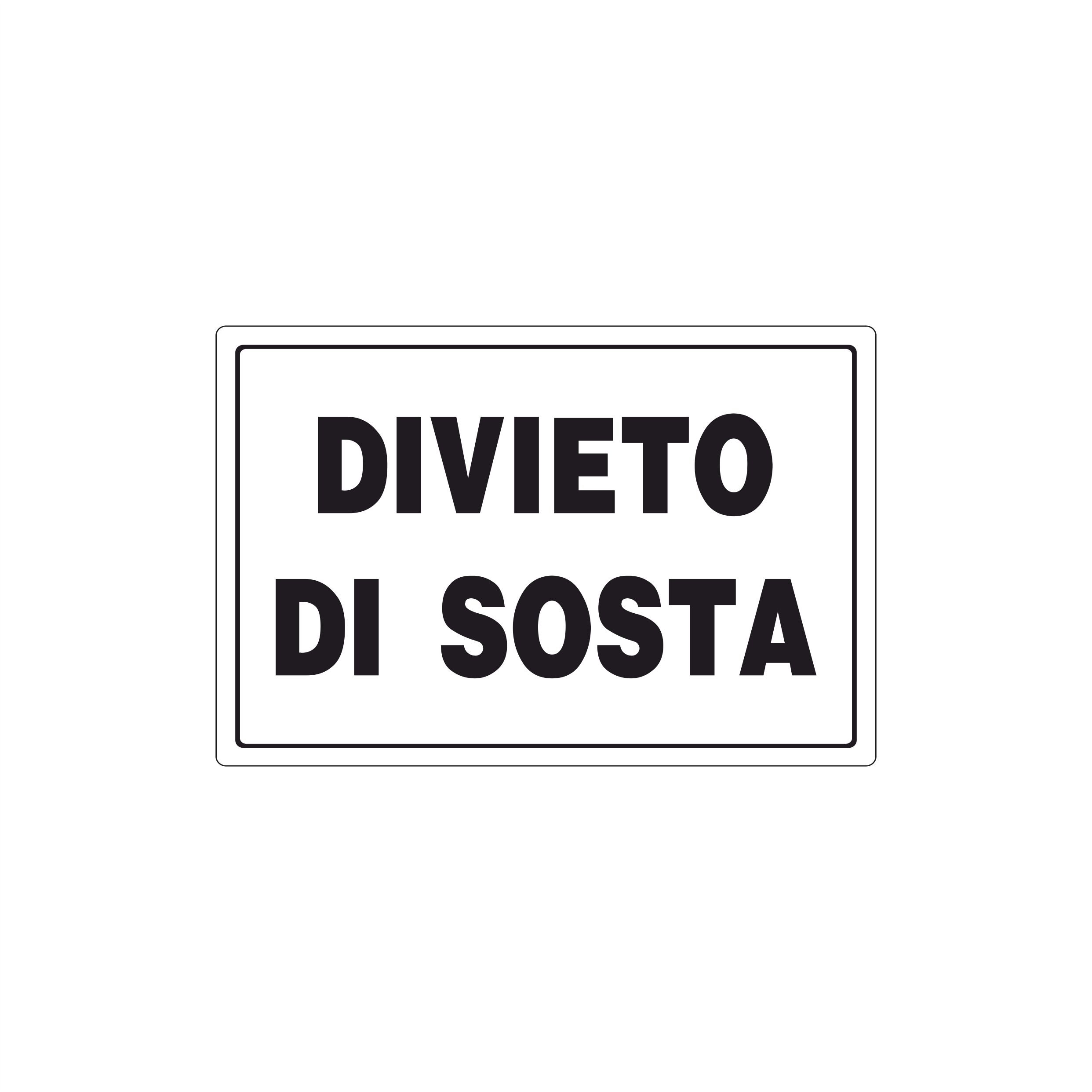 DIVIETO DI SOSTA 120X180 MM
