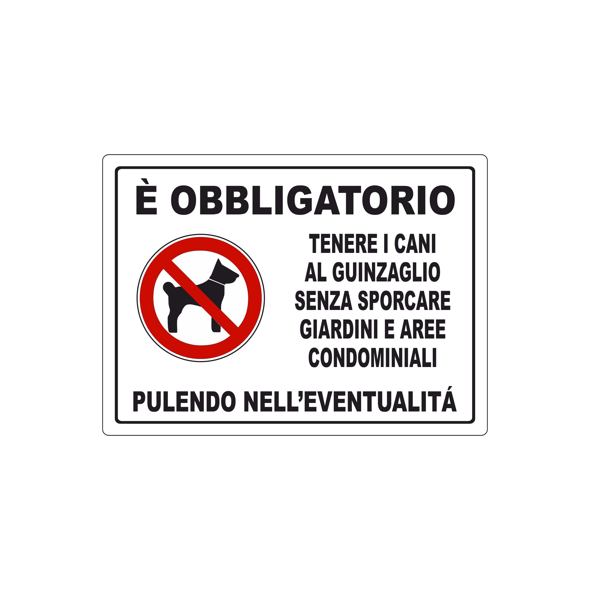 È OBBLIGATORIO TENERE I CANI AL GUINZAGLIO