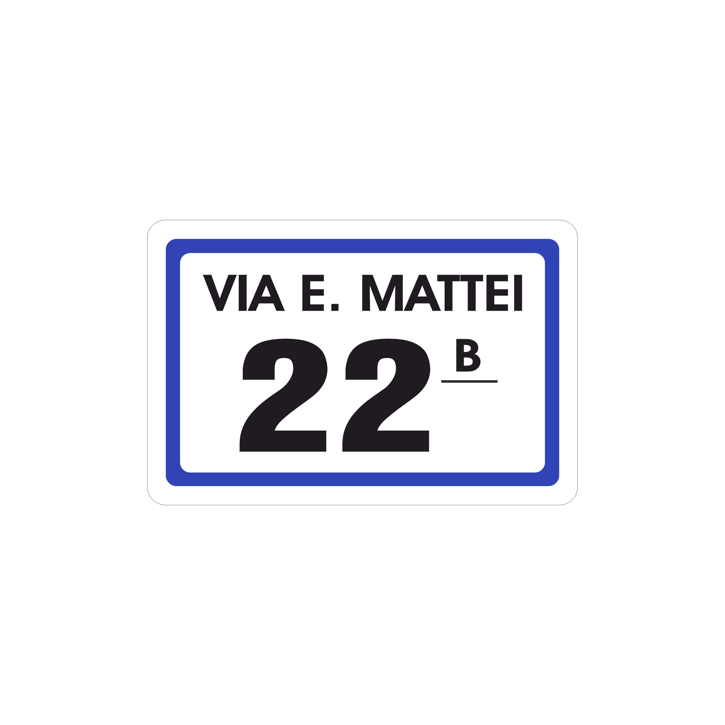 CIVICO 180X120 MM (PERSONALIZZABILE)