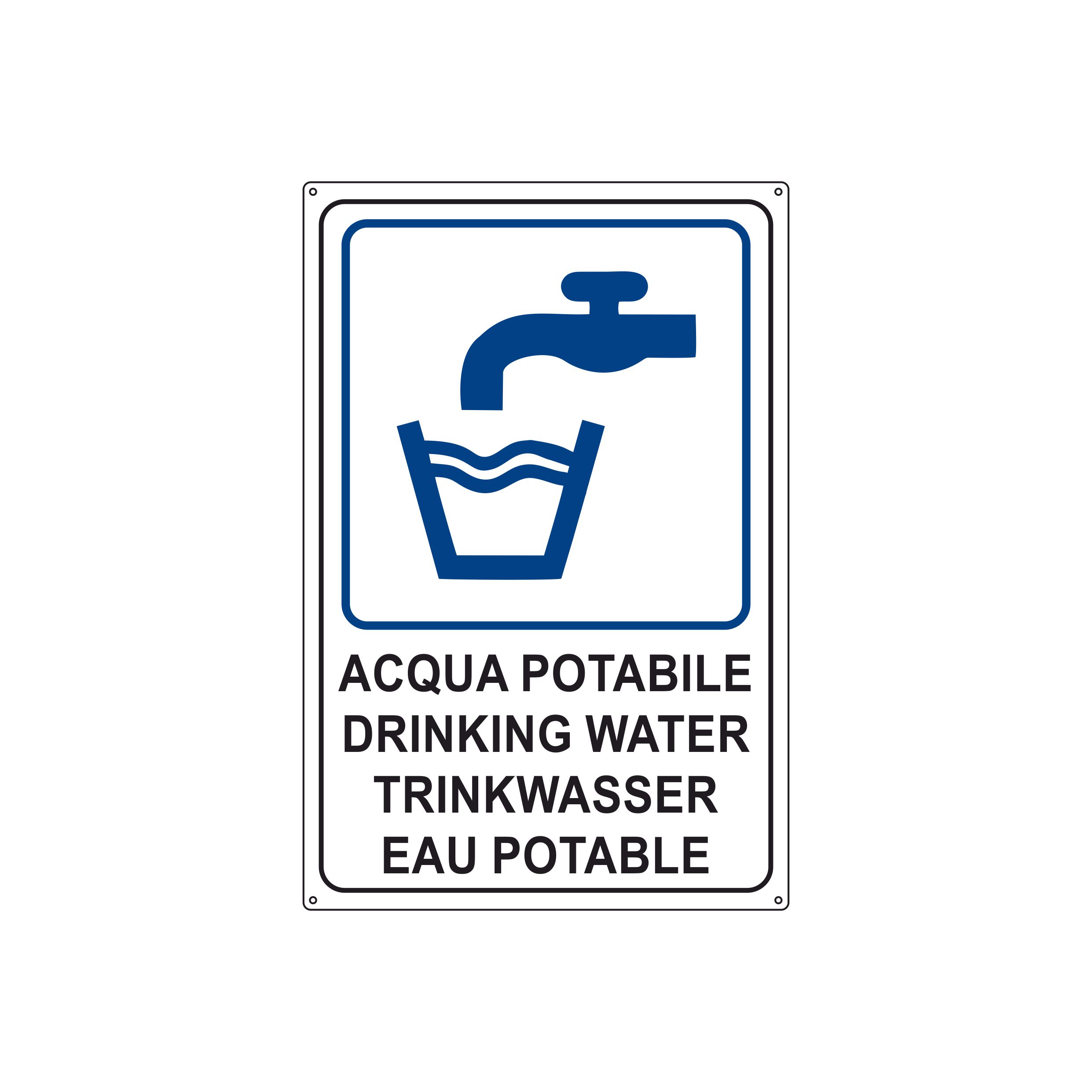 ACQUA POTABILE (MULTILINGUA) 200X300 MM
