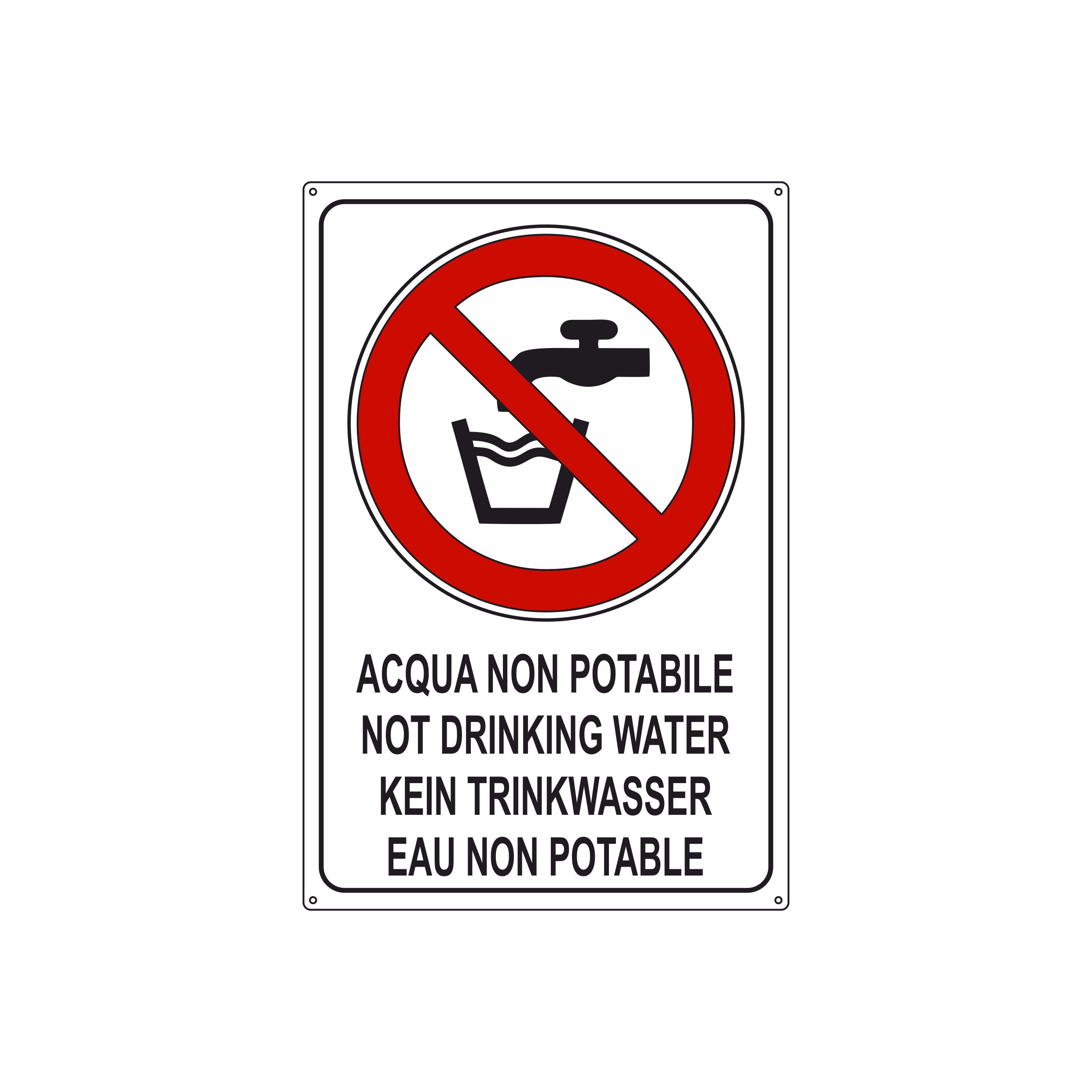 ACQUA NON POTABILE (MULTILINGUA) 200X300 MM