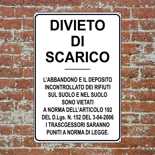 DIVIETO DI SCARICO 400x600 mm