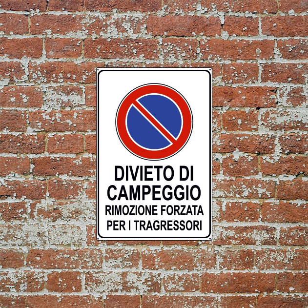 DIVIETO DI CAMPEGGIO 200X300 mm