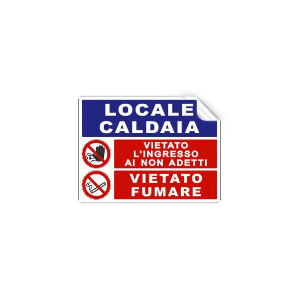 ADESIVO LOCALE CALDAIA 150x200 mm