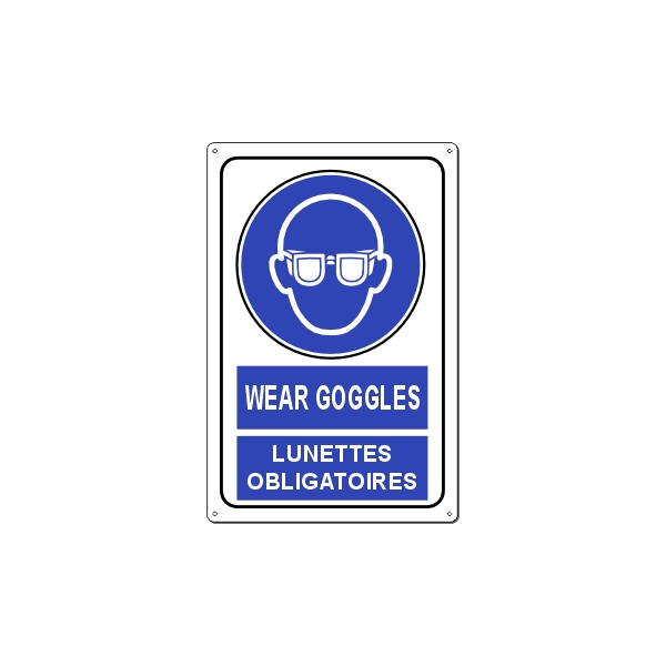 WEAR GOGGLES | LUNETTES OBLIGATOIRES 120x180 MM