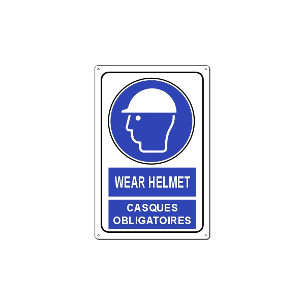 WEAR HELMET | CASQUES OBLIGATOIRES 120x180 MM