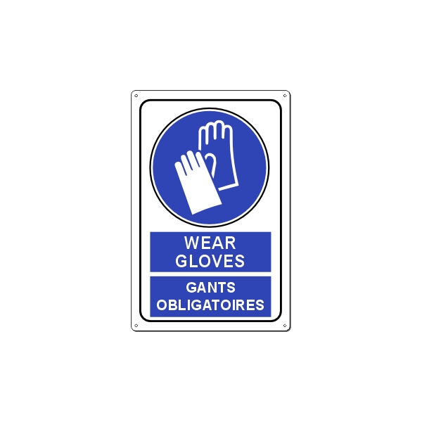 WEAR GLOVES | GANTS OBLIGATOIRES 120x180 MM