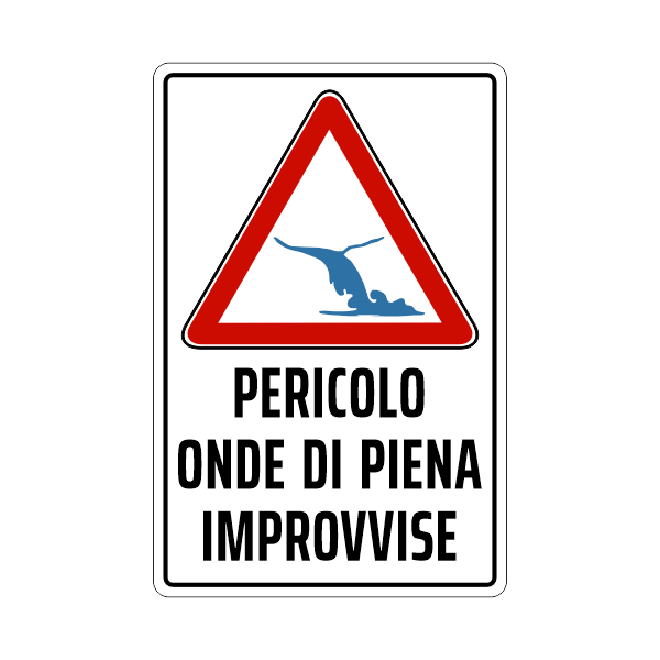 A-FLR2880Y - PERICOLO ONDE DI PIENA IMPROVVISE 400x600 (P)